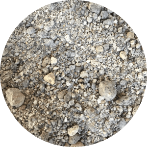 An up close view of white coarse sand.